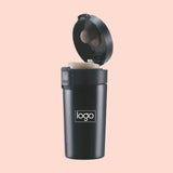 Customized Black Insulated Travel Coffee Mug Tumbler (400 ML)
