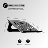 Portronics Hexa 5 Laptop Stand with Foldable & Ventilated Design