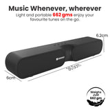 Portronics Decibel 20 Black 16W Wireless Bluetooth Soundbar