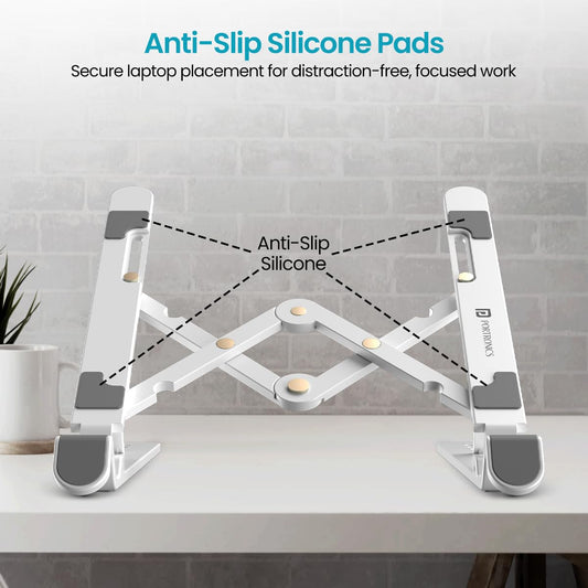 Portronics K Lite Foldable Laptop Stand with Adjustable Heights