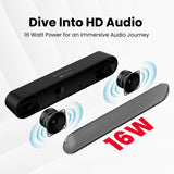 Portronics 5 hours Playback Sound Wireless Bluetooth Soundbar with LED Lights