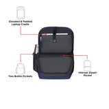 Personalised Harissons Deep Blue Laptop Bag 20L Capacity