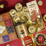 Golden Celebration Premium Diwali Hamper With Diwali Decoration