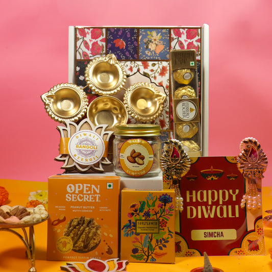 Premium Diwali Gift Hamper with Ferrero Rocher, Dry Fruits & Festive Essentials