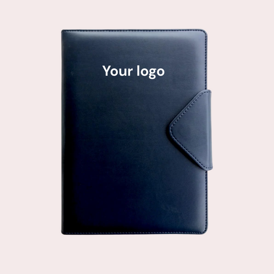 Premium Ruled Leather Textured Diary With PU Cover (Blue)