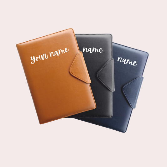 Premium Ruled Leather Textured Diary With PU Cover (Blue)