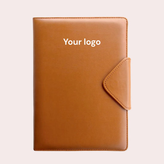Premium Ruled Leather Textured Diary With PU Cover (Tan)