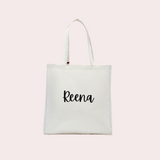 Personalised White Canvas Tote Bag