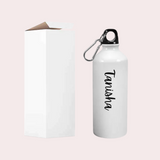 Personalised White Aluminium Bottle 600 ML