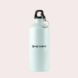 Personalised White Aluminium Bottle 600 ML