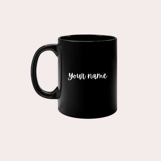Customisable Black Ceramic Mug – 350ml