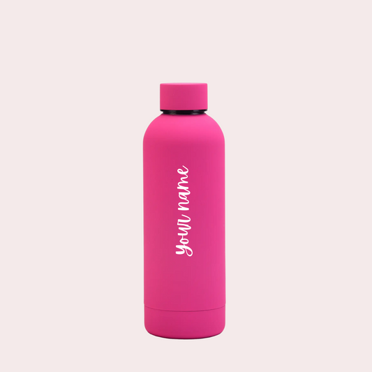 Customised Hot & Cold Stainless Steel Pink Bottle Flask – 500ml Vacuum Insulated