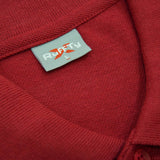 Customizable Cotton-Rich Red Polo Neck T-Shirt