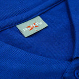 Customizable Cotton-Rich Royal Blue Polo Neck T-Shirt
