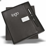 Customized Premium Black Diary Pen 2 In 1 Gift Set