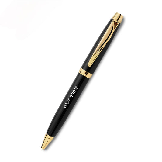 Customized Creta Black & Gold Roller Pen