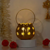Set Of 2 Golden Hanging Led Lamps