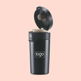 Customized Black Insulated Travel Coffee Mug Tumbler (400 ML)
