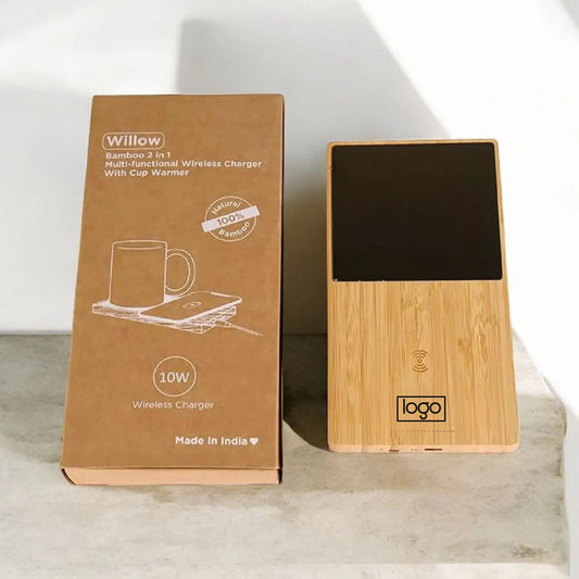 Personalized Willow 15W Wireless Charger With Cup Warmer