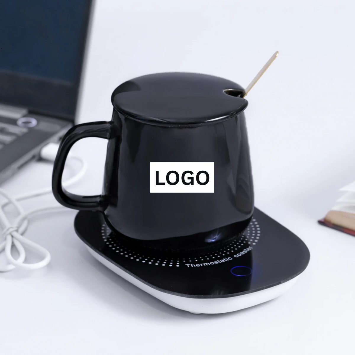 Personalized Coffee Mug & Warmer Set
