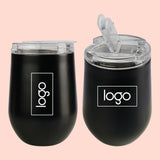 Customized Black Travel Coffee Tumbler With Lid