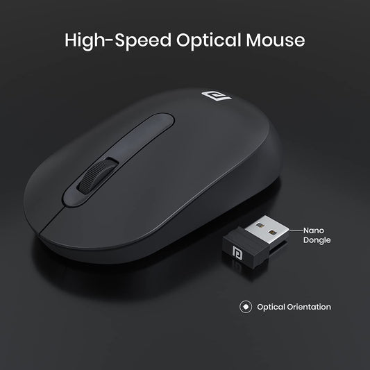Personalized Portronics Black Toad 13 Wireless Mouse