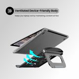 Portronics Hexa 5 Laptop Stand with Foldable & Ventilated Design