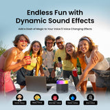 Dash 3 16W Bluetooth Speaker with Wireless Karaoke Mic, 5 Hours Playtime, Multicolor RGB Lights & 5 Voice Effects