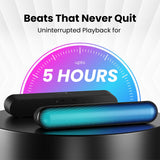 Portronics 5 hours Playback Sound Wireless Bluetooth Soundbar with LED Lights