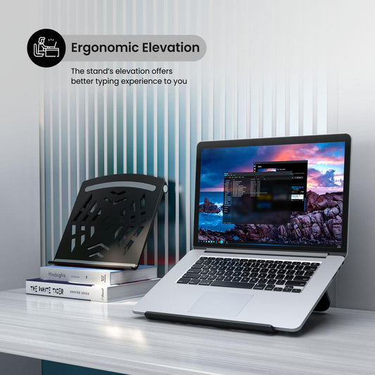 Portronics Hexa 5 Laptop Stand with Foldable & Ventilated Design