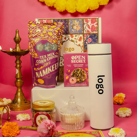 Auspicious Union Celebration Diwali Hamper With Crystal Candle Jar