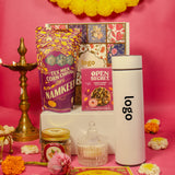 Auspicious Union Celebration Diwali Hamper With Crystal Candle Jar