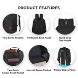 Personalised Harissons Black Laptop Bag 20L Capacity