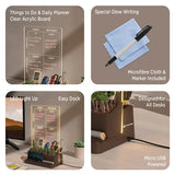 Personalized LED Desk Planner & Organizer with Pen Stand – Xech Task Master