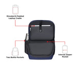 Personalised Harissons Deep Blue Laptop Bag 20L Capacity