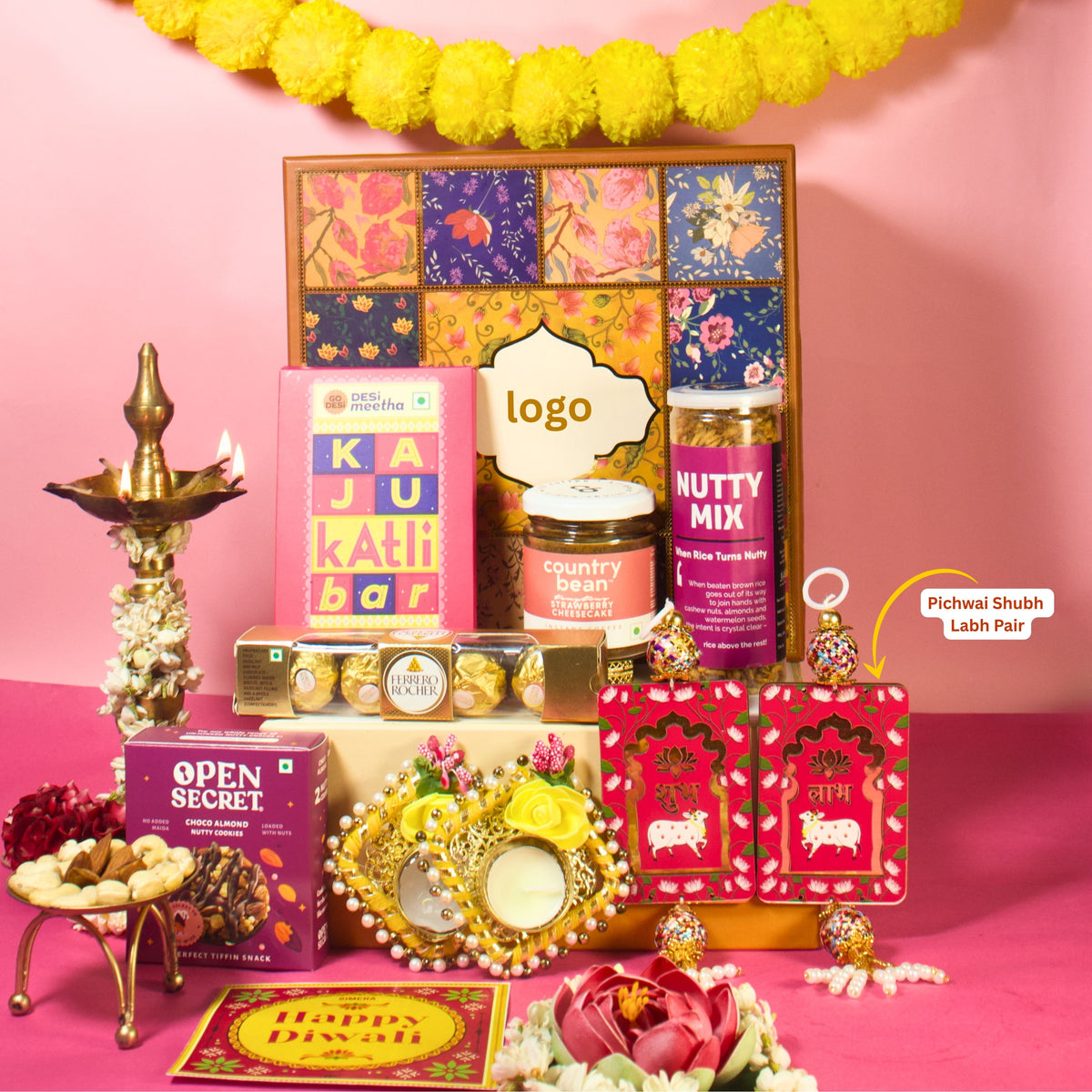 Festive Grandeur Elegance Diwali Hamper With All the Necessary Elements of Diwali