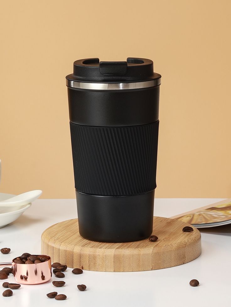 Black Insulated Coffee Mug T-Shirt for Executive Essentials Hamper