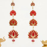 Lotus Door Hanging Toran with Pearl Tassels (Set of 2)