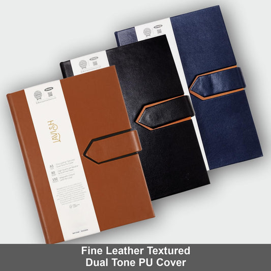 Personalised Tan Brown A5 PU Leather Journal – 192 Pages