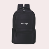 34L Customizable Black Polyester Laptop Backpack | 2 Compartments, 3 Pockets | Zinc Zippers