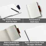 Premium Ruled Leather Textured Diary With PU Cover (Black)