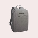 Customizable Grey Linen Polyester Laptop Backpack 25L