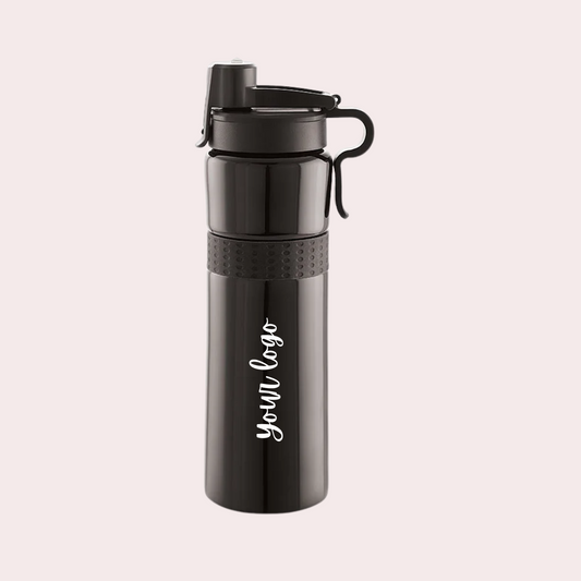 Personalised Hiker Black Sipper Bottle 850 ML