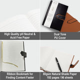 Personalised Lavish Black A5 PU Leather Journal – 192 Pages