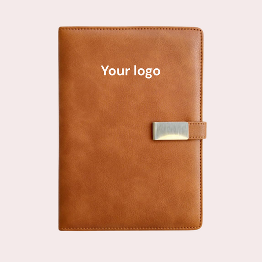 Personalised Tan Charm A5 Ruled Journal Notebook – 192 Pages | 80 GSM