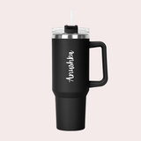 Personalized Tall Insulated Tumblr Leakproof Black 1200ml