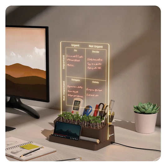 Personalized LED Desk Planner & Organizer with Pen Stand – Xech Task Master