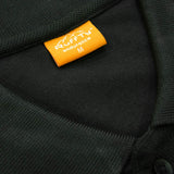 Customizable Cotton-Rich Black Polo Neck T-Shirt