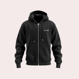 Personalised Black Zipper Hoodie