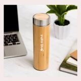 Personalised Eco-Friendly Bamboo Flask 500ml with Stainless Steel